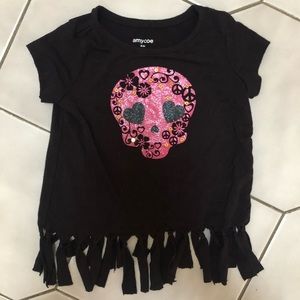 Black Fringe Baby Top